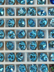 шатон Preciosa 6.3 мм., без оправы, Aquamarine