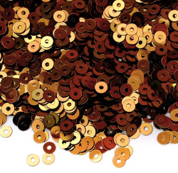 Пайетки 4мм плоские Bronzo metal, M33