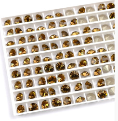 шатон Preciosa 6.3 мм., без оправы, Smoked topaz