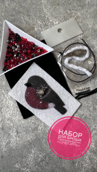 Набор для вышивки броши "Снегирь»