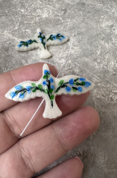 Птичка с росписью, 1 шт., 28/45 мм. - фото2