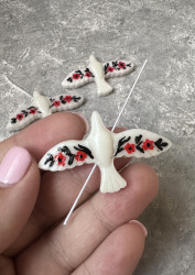 Птичка с росписью, 1 шт., 28/45 мм. - фото2