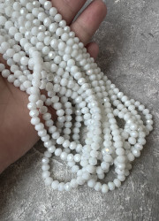 Рондели 6 мм., белые матовые