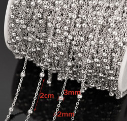 Цепочка с шариками, 50 см.