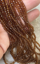 Рондели  2 мм., коричневые (полнити)