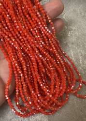 Биконусы, 3 мм., оранжевые матовые, АВ , 50 шт.