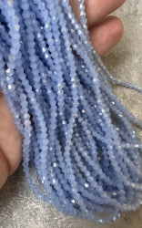 Биконусы, 3 мм., голубые, 50 шт.