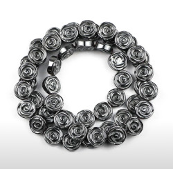 Бусины из гематита, цветочки, 8  мм., 5 штук