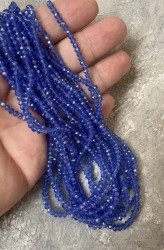 Рондели 2 мм., светло-синие (полнити)