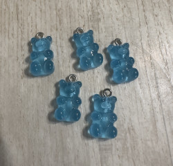 Подвеска "Мишка" , голубой