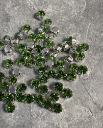 шатон Preciosa 6.3 мм., в оправе, Peridot