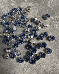 шатон Preciosa 6.3 мм., в оправе, lt. Sapphire