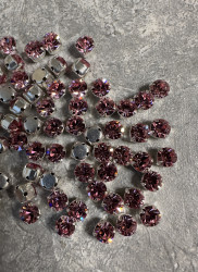 шатон Preciosa 6.3 мм., в оправе, Light rose