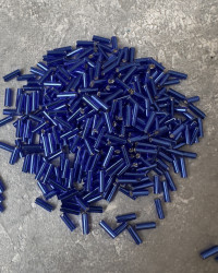 Стеклярус  Preciosa 37080, 6 мм., синий огонёк