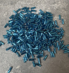 Стеклярус  Preciosa 67150, 6 мм., витой, ярко-голубой 