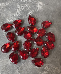Набор страз с дефектами, красный, #1 