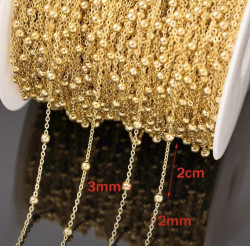 Цепочка с шариками, 50 см.