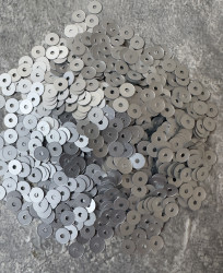 Пайетки 4мм плоские, серебро, матовые