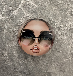 кабошон "личико», 25 мм.